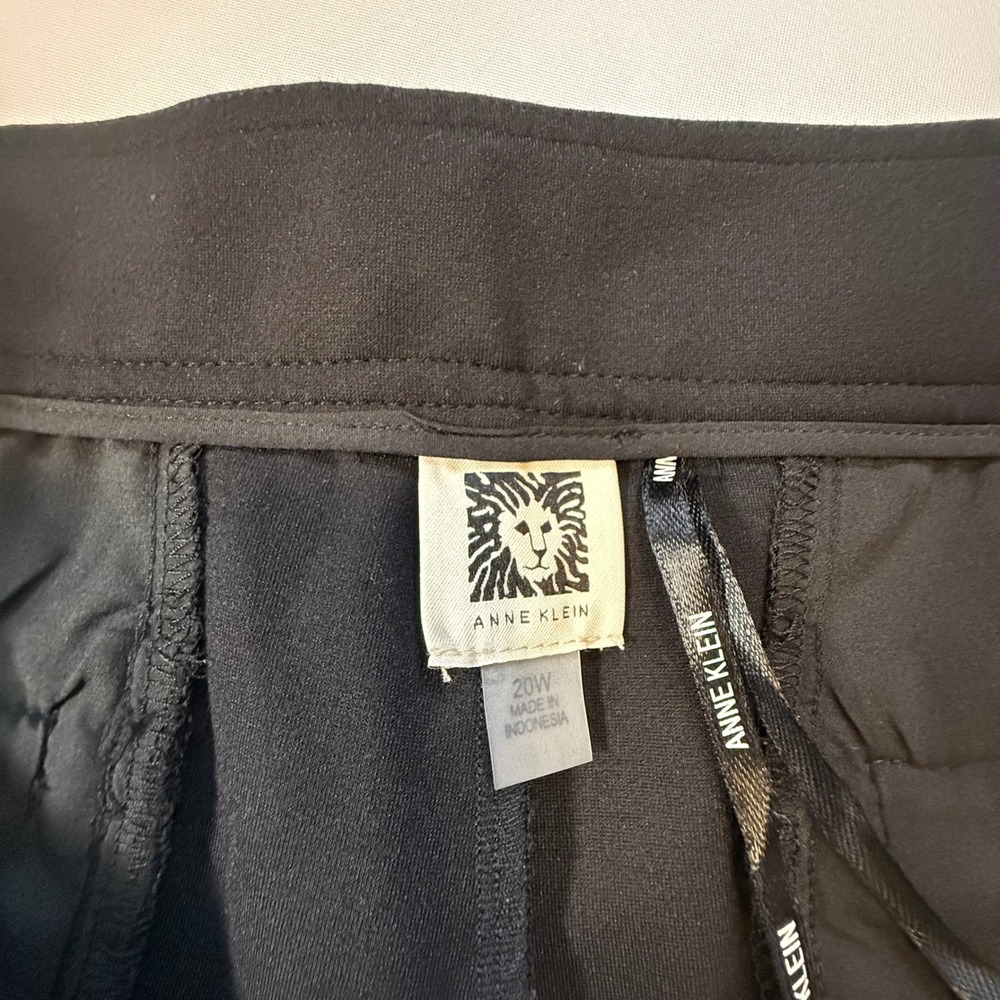 Anne Klein Plus Size 20W Black Straight Leg Dress Pants NWT 10626184-169 Career - Picture 10 of 16